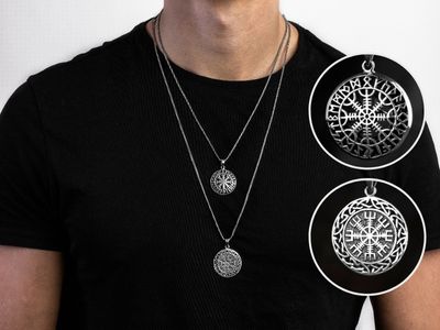 Pendentif Viking Rond en Argent