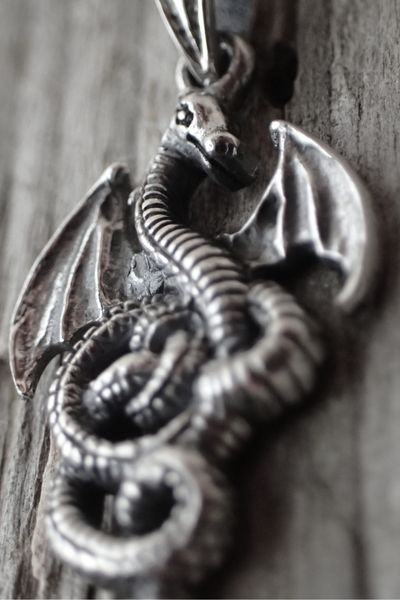 Collier Dragon en Argent